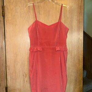 Coral Dress with Pockets